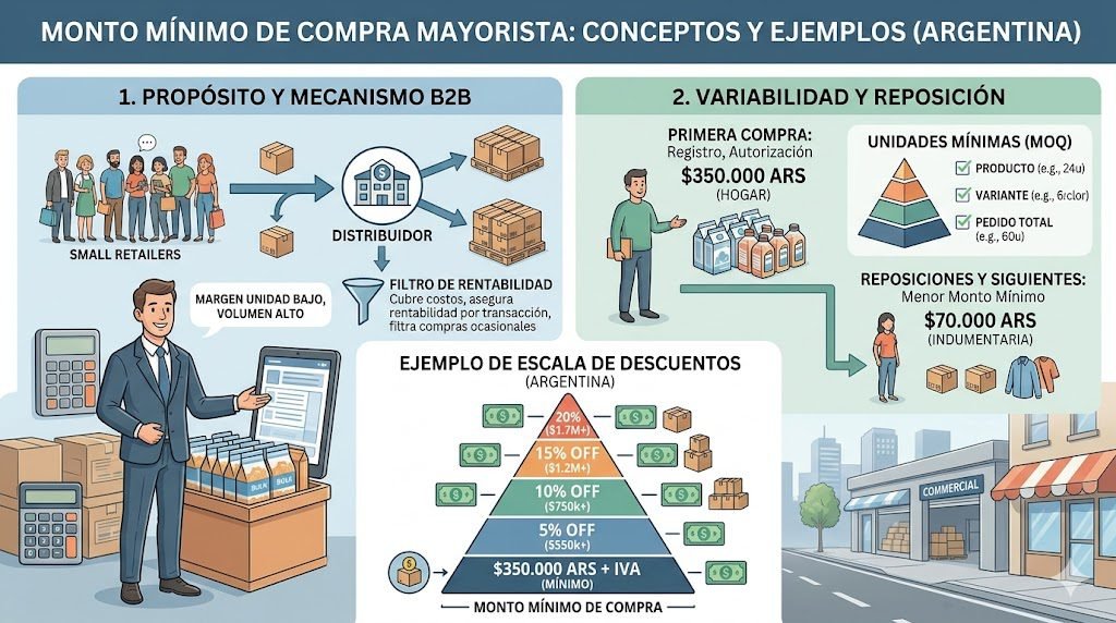 🇦🇷 Monto Mínimo de Compra Mayorista