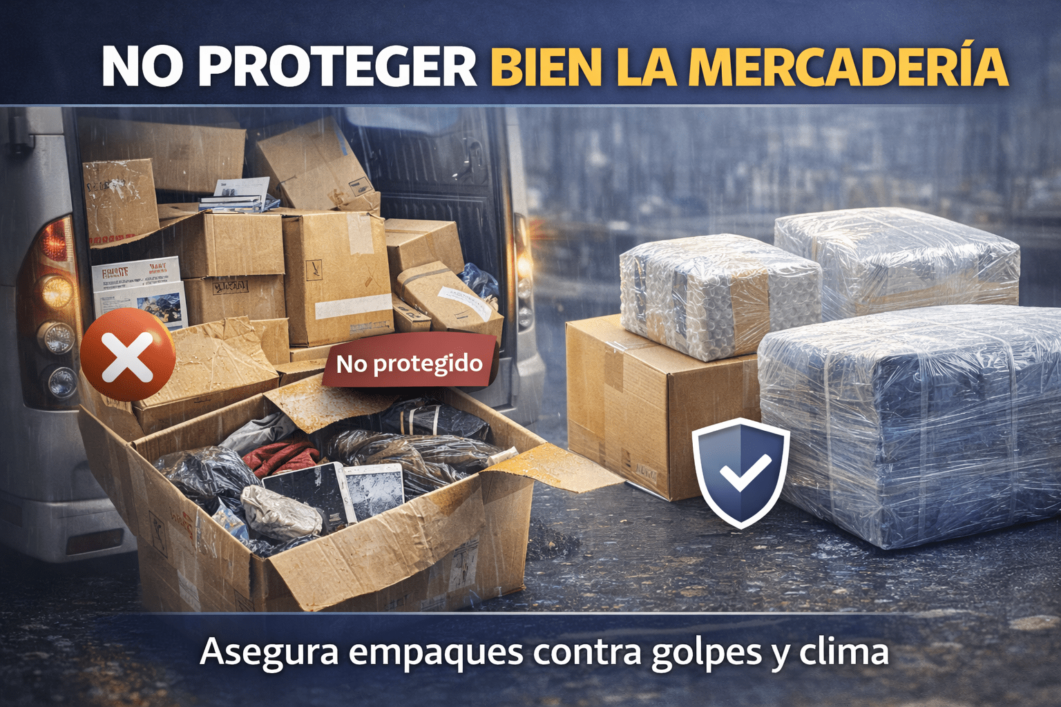No proteger bien la mercadería No proteger bien la mercadería
