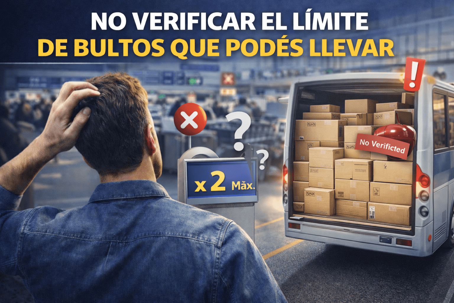 No verificar el límite de bultos que podés llevar No verificar el límite de bultos que podés llevar