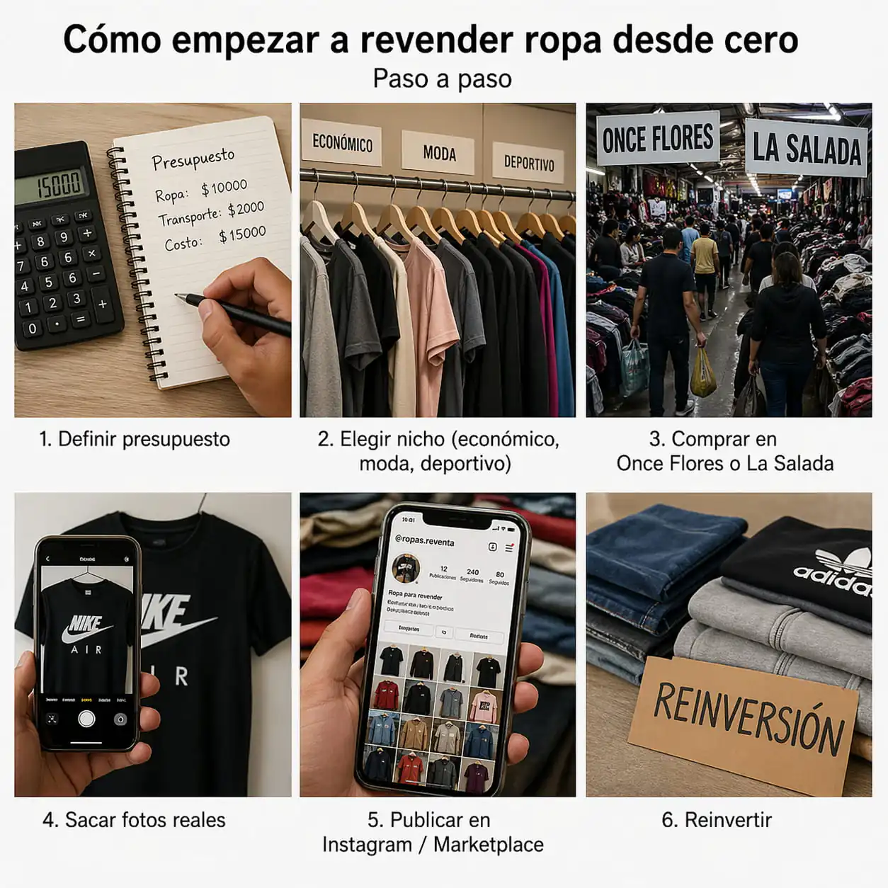 Cómo empezar a revender ropa desde cero