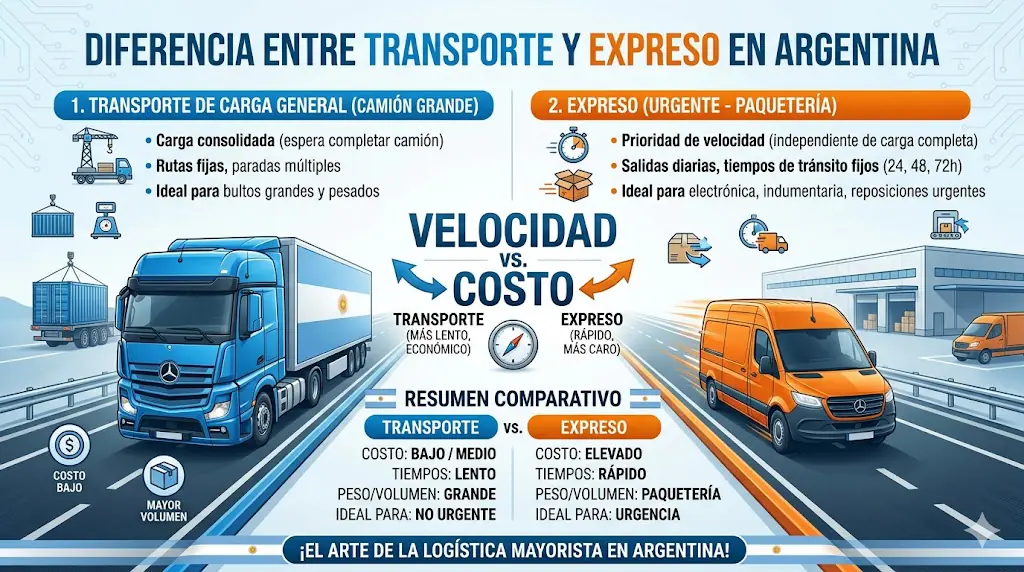 Diferencia entre Transporte y Expreso