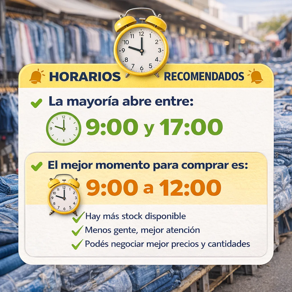Horarios recomendados