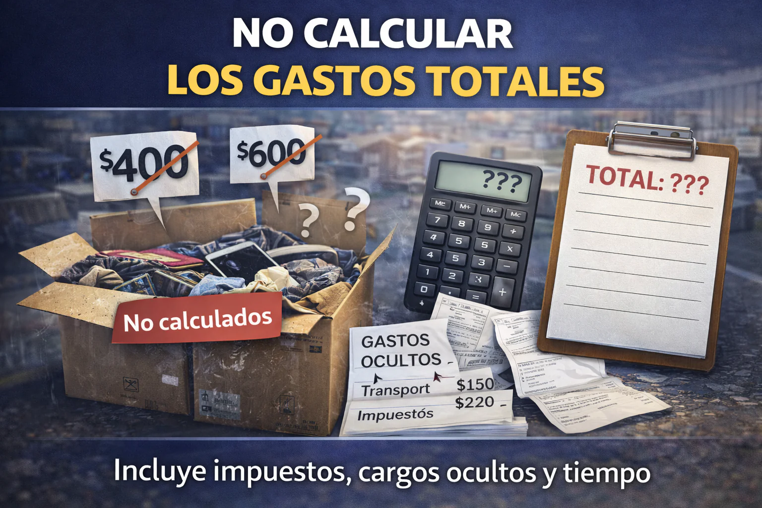 No calcular los gastos totales