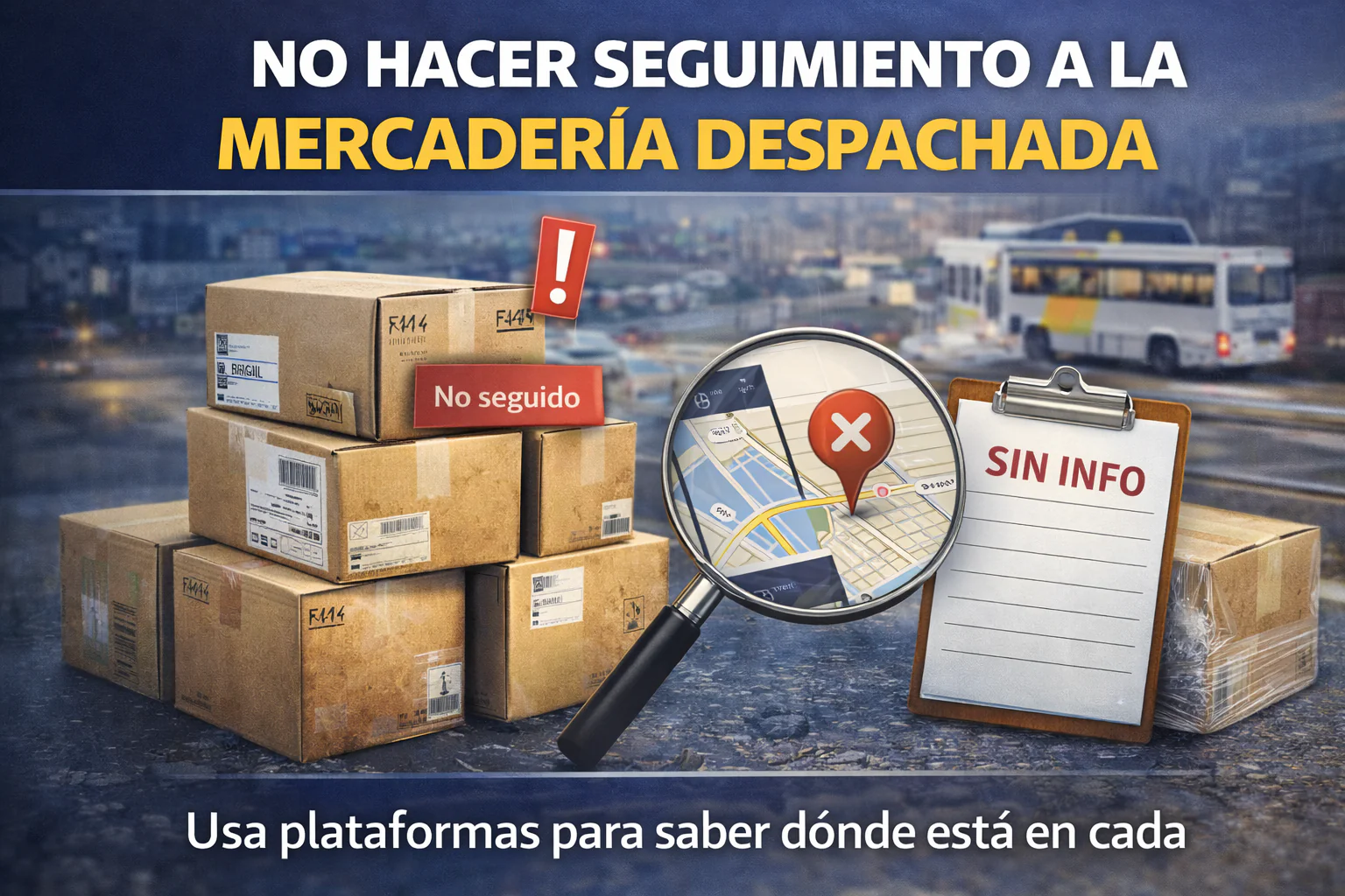 No hacer seguimiento a la mercadería despachada