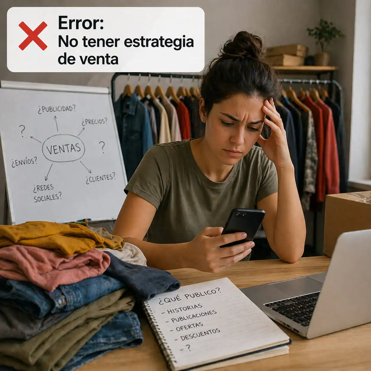No tener estrategia de venta