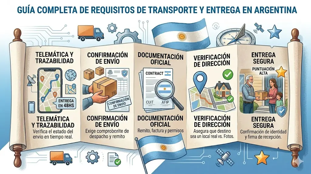 Requisitos del Transporte al Enviar Mercadería a tu Domicilio en Argentina
